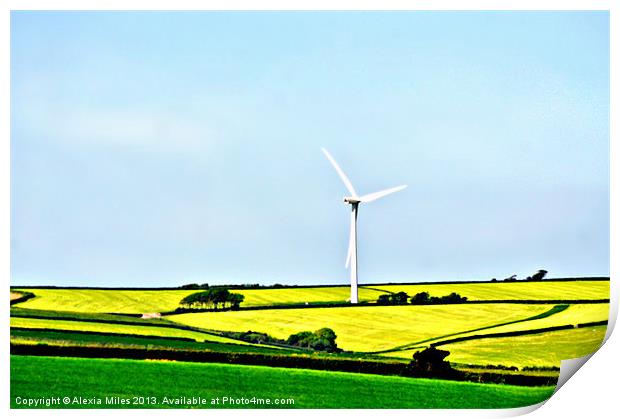 Wind Turbine 2 Print by Alexia Miles