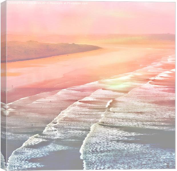 Pink Ocean Canvas Print by Alexia Miles