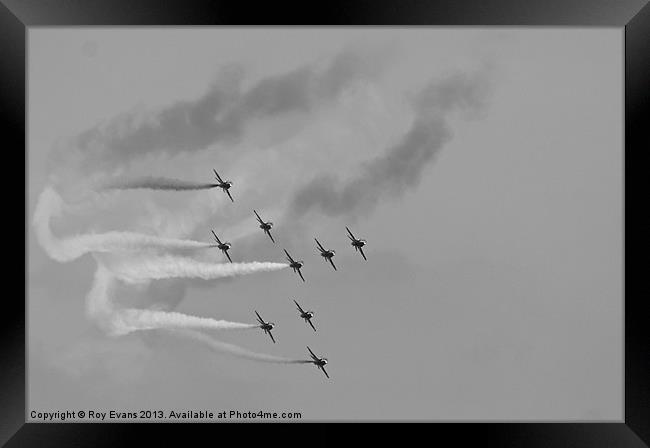 The red arrows display team Framed Print by Roy Evans