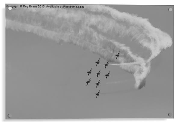 Red arrows display team 2 Acrylic by Roy Evans