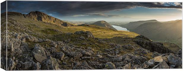 Lingmell Panoramic Canvas Print by James Grant