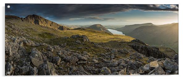 Lingmell Panoramic Acrylic by James Grant