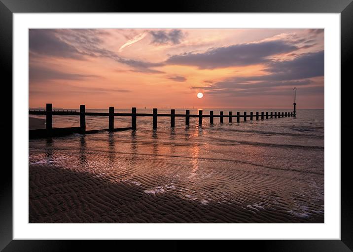 Beach Sunset Framed Mounted Print by Ian Mitchell