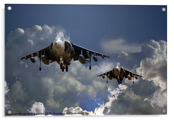Harrier Approach Acrylic by J Biggadike