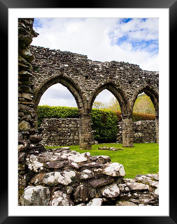 Cymer Abbey Ruins, Snowdonia, Wales, UK Framed Mounted Print by Mark Llewellyn