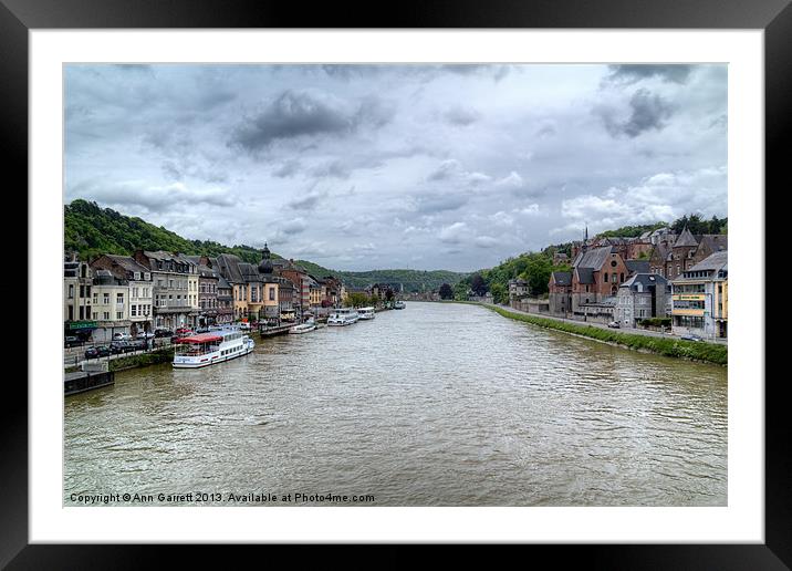 Dinant on the River Meuse Framed Mounted Print by Ann Garrett