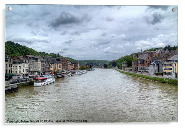 Dinant on the River Meuse Acrylic by Ann Garrett