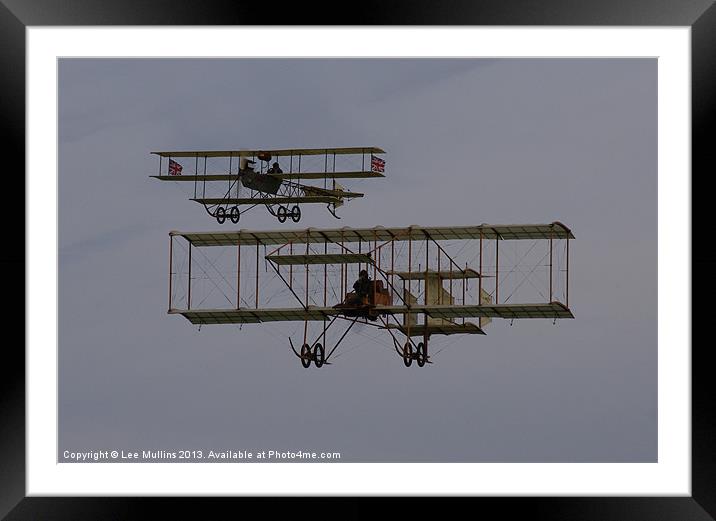 Avro Triplane and Bristol Boxkite Framed Mounted Print by Lee Mullins