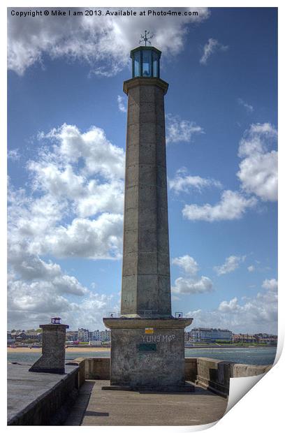 Margate lighthouse Print by Thanet Photos