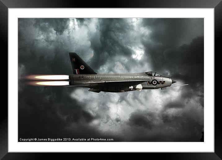 Lightning Storm Framed Mounted Print by J Biggadike