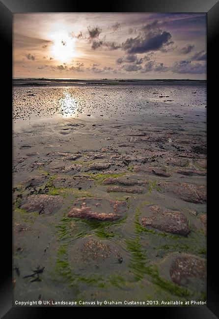 Jersey Sunset Framed Print by Graham Custance