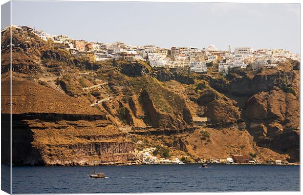 Thíra, Santorini, Greece Canvas Print by Tom Gomez