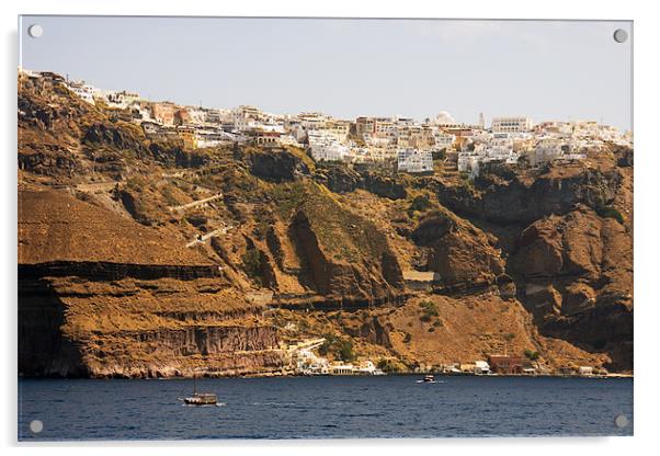 Thíra, Santorini, Greece Acrylic by Tom Gomez