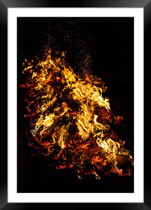 Fire Framed Mounted Print by Paul Shears Photogr