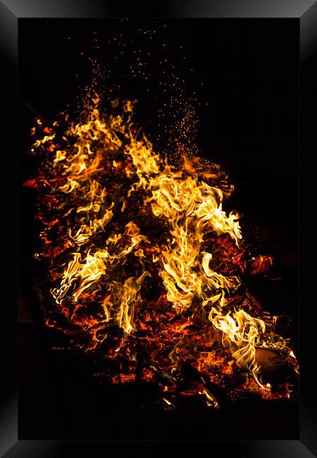 Fire Framed Print by Paul Shears Photogr