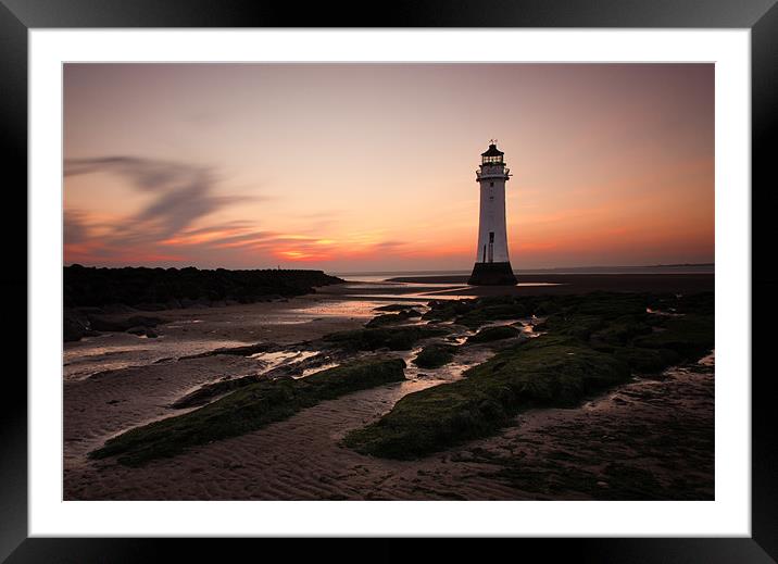 Sunset at Perch Rock Framed Mounted Print by Jed Pearson