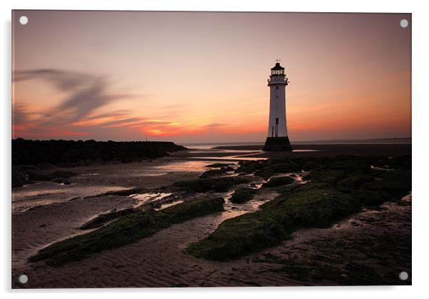Sunset at Perch Rock Acrylic by Jed Pearson