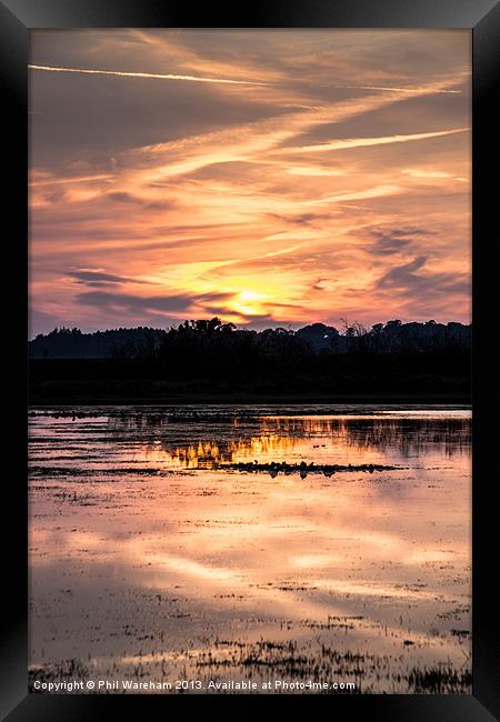 Long Sunset Framed Print by Phil Wareham