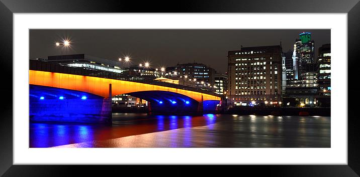 London Bridge 2 Framed Mounted Print by Fine art by Rina
