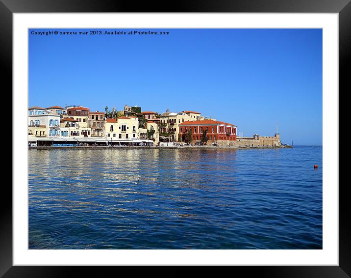 Old town Chania Framed Mounted Print by camera man