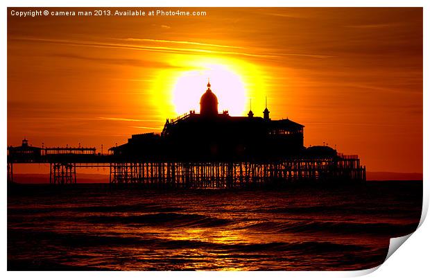 Pier in Silhouette Print by camera man