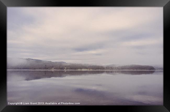 Misty dawn. Windermere, Lake District, Cumbria, UK Framed Print by Liam Grant
