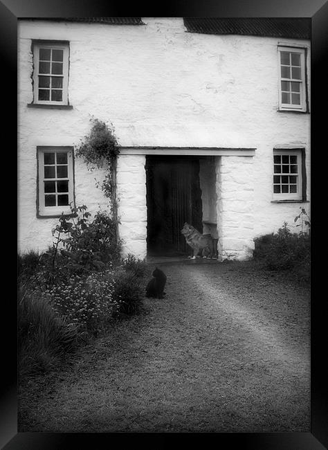 FRIENDS AT THE COTTAGE DOOR Framed Print by Anthony R Dudley (LRPS)