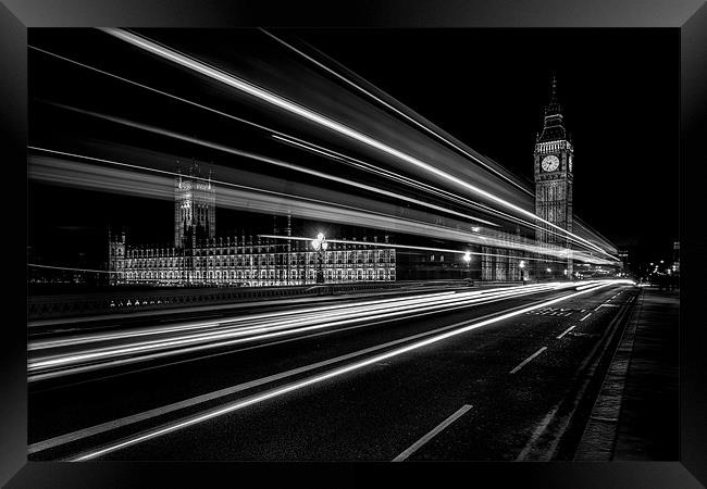 Westminster Lights Framed Print by Paul Shears Photogr