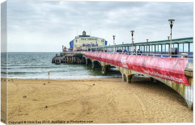 Bournemouth Pier Canvas Print by Chris Day