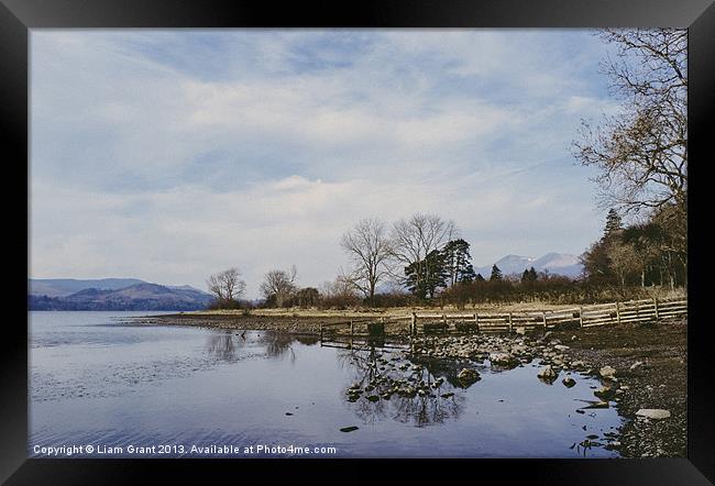 Derwent water. Lake District, Cumbria, UK. Framed Print by Liam Grant