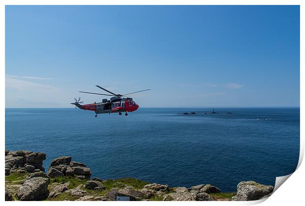 Lands End Rescue Print by David Wilkins