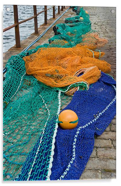 Fishing Nets by the Harbour Acrylic by Jacqi Elmslie