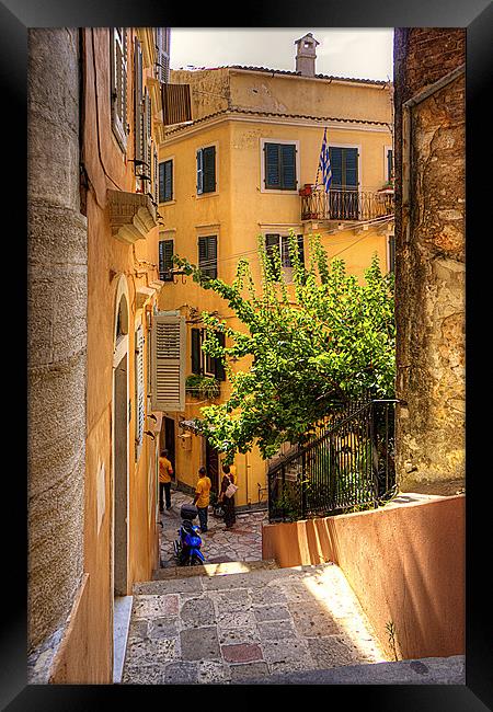 Deep in the Old Town Framed Print by Tom Gomez
