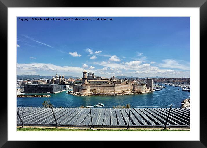Pass of entrance of Marseille Harbour Framed Mounted Print by Martine Affre Eisenlohr