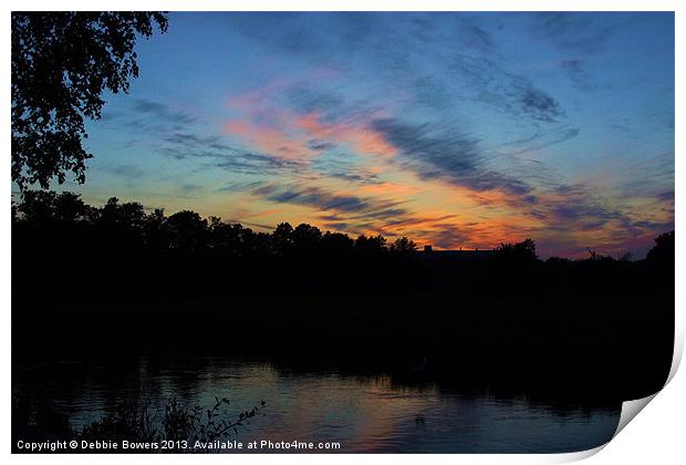 Sunset over the river Print by Lady Debra Bowers L.R.P.S
