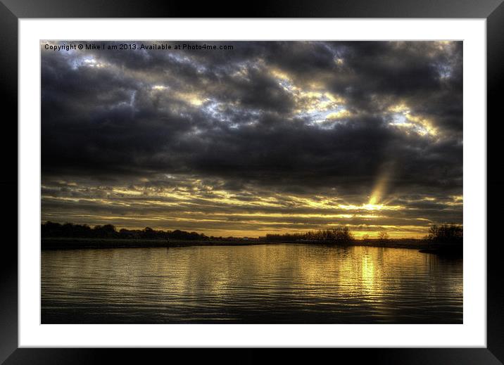 River sun set Framed Mounted Print by Thanet Photos