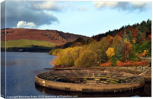 Overflow At Ladybower Reservoir Canvas Print by A B