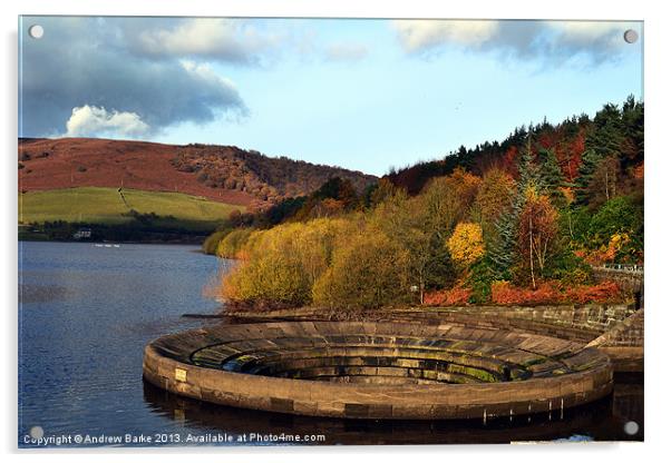 Overflow At Ladybower Reservoir Acrylic by A B