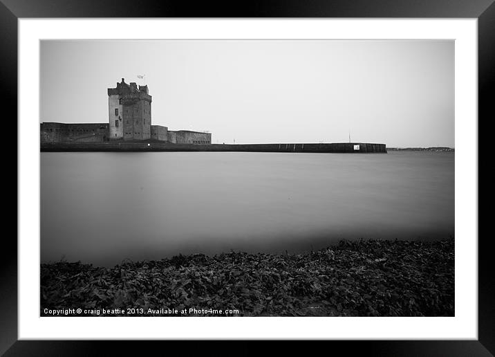 Broughty Castle, Dundee B&W Framed Mounted Print by craig beattie