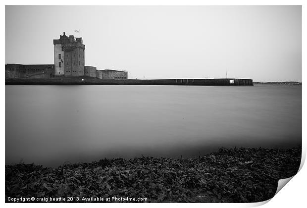 Broughty Castle, Dundee B&W Print by craig beattie