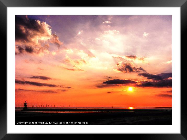 Summer Sunset Framed Mounted Print by John Wain