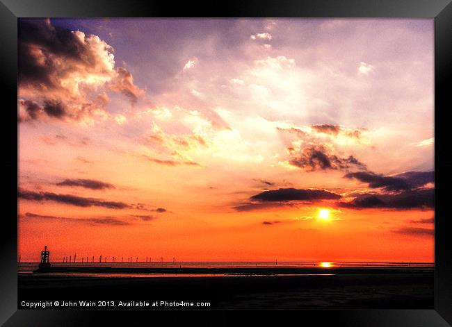 Summer Sunset Framed Print by John Wain