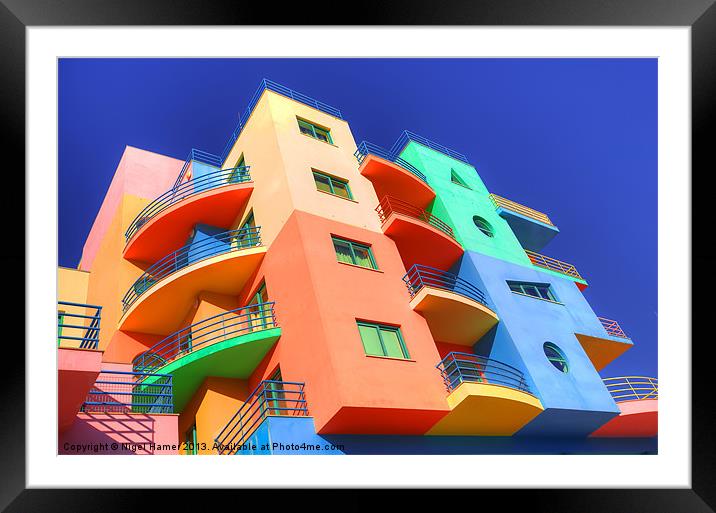Rainbow House Framed Mounted Print by Wight Landscapes