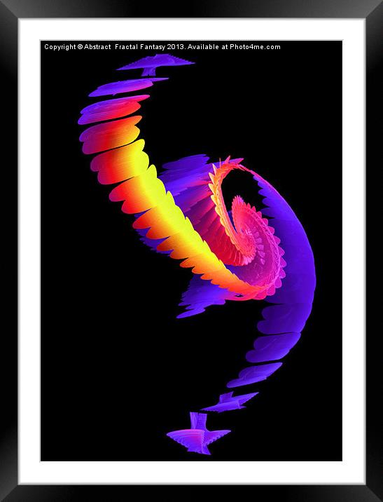 Rainbow Twist Framed Mounted Print by Abstract  Fractal Fantasy