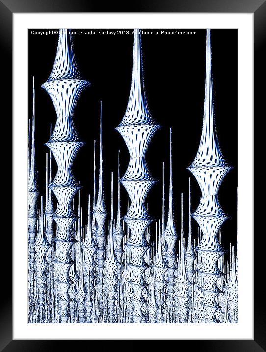 Istanbul Skyline Framed Mounted Print by Abstract  Fractal Fantasy