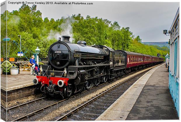 Arriving at Grosmont Canvas Print by Trevor Kersley RIP