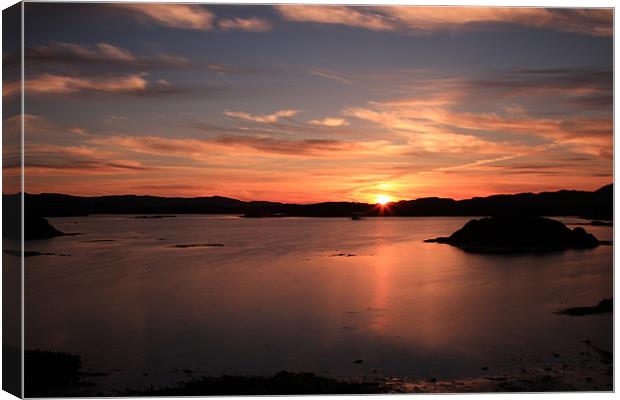 Sunset over Iona Canvas Print by James Marsden