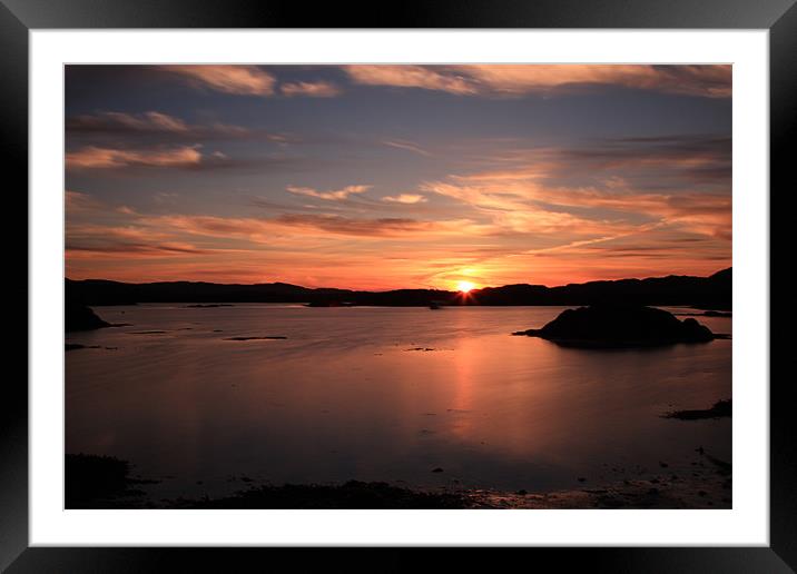 Sunset over Iona Framed Mounted Print by James Marsden