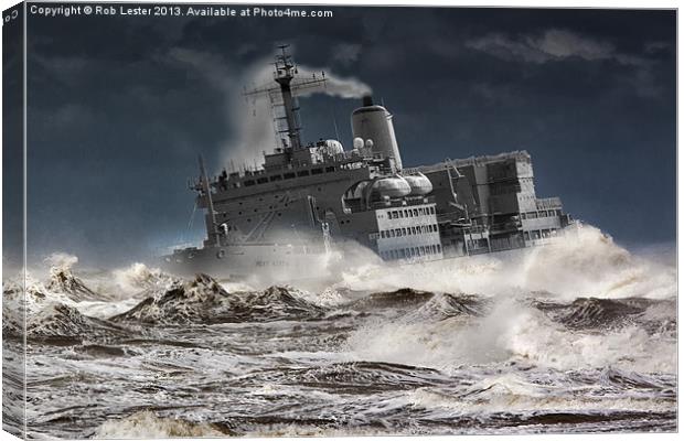 RFA. Fort Austin " Facing the storm" Canvas Print by Rob Lester