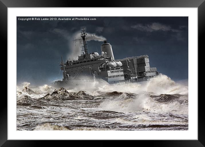 RFA. Fort Austin " Facing the storm" Framed Mounted Print by Rob Lester